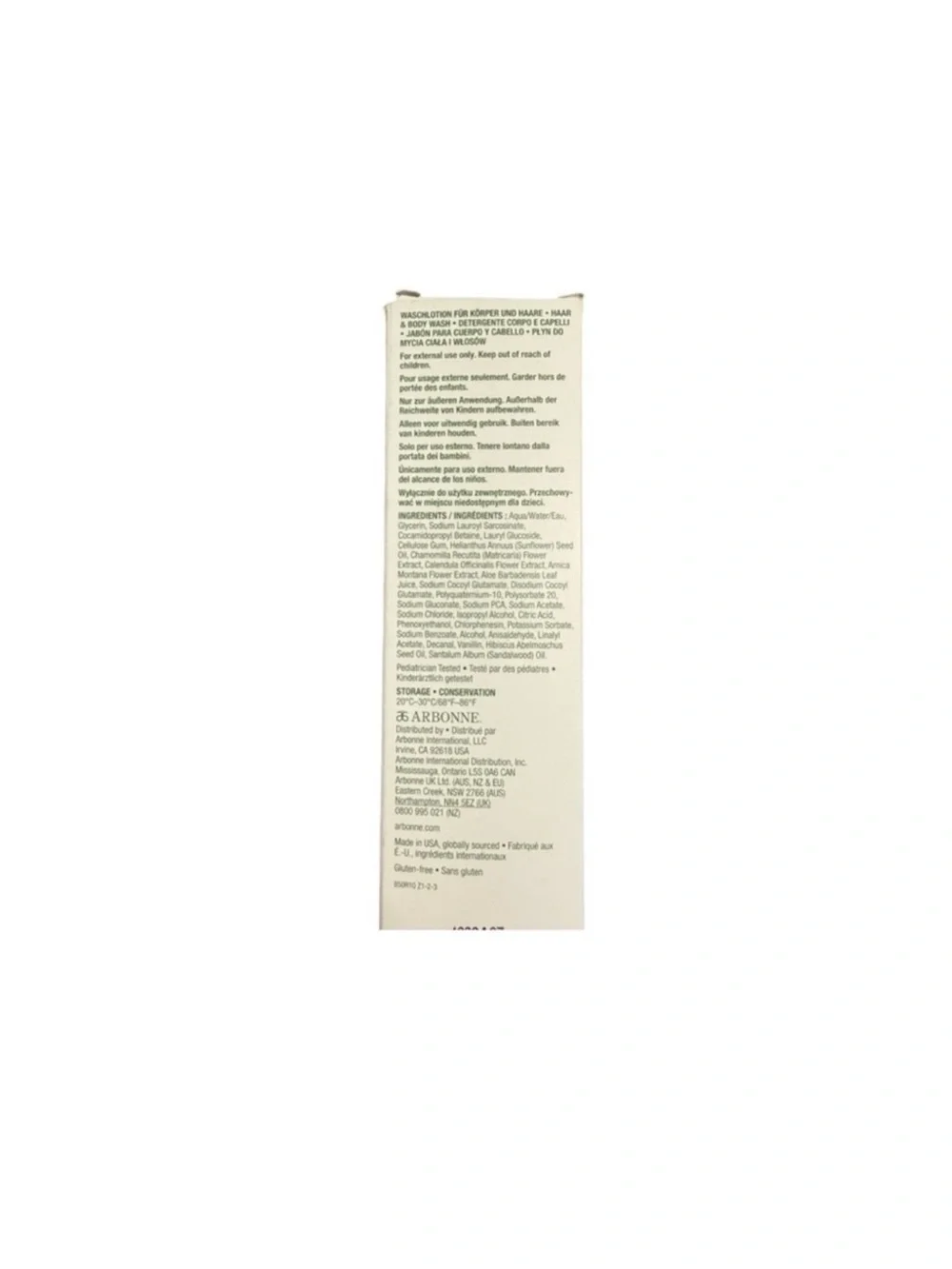 ABC Arbonne Baby Care Hair and Body Wash